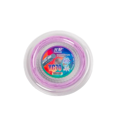 Серия Candy, лавандово-фиолетовая нейлоновая прочная ракетка для бадминтона, длина 200 м, с прыгающей подставкой диаметром 0,78 мм